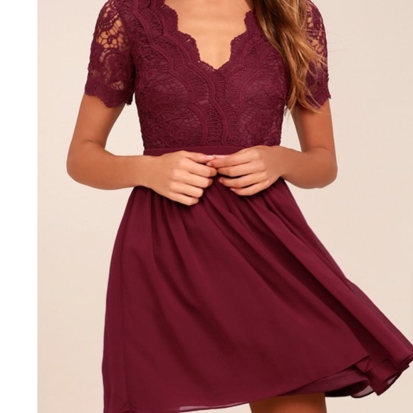 Lulus Dresses & Skirts - ❤️Lulus Burgundy Valentines Day Dress ❤️